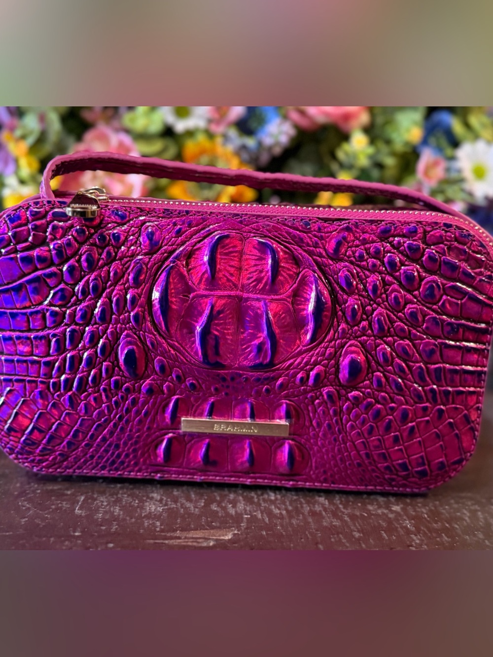 NWT BRAHMIN Danica CROSSBODY Voltage Violet ~Brahmin Exclusive Purple FIRM